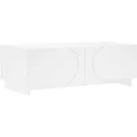 vidaXL Table basse blanche, 102 x 50,5 x 35 cm, en panneaux de particules