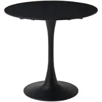 Sonstiges Table ronde de salle à manger, diamètre 80 cm, noire, en MDF, pour 2 à 4 personnes
