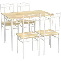 Sonstiges Ensemble de table et chaises en bois, 5 pièces, comprenant une table et 4 chaises, dimensions : 109 x 69 x 75 cm