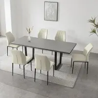 Sonstiges Table extensible pour 6 personnes, en MDF blanc, dimensions 130-170 cm