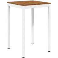 vidaXL Table de bar d'extérieur, naturelle et blanche, 70 x 68,5 x 105 cm