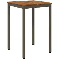 Syfax Table de jardin, style naturel, couleur café, dimensions : 70 x 68,5 x 105 cm