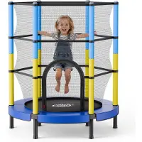 Vevor Trampoline pour Enfants 140 cm Mini-trampoline avec Filet de Sécurité