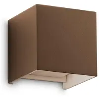 Ideal Lux Applique murale d'extérieur LED 4000 K, brun café, IP54, ATOM 366814