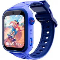 Forever Montre connectée intelligente pour enfants Bro KW-540 (GPS, WiFi, 4G, IPS) – Montre avec traceur, appels vidéo et bouton SOS – Bleu
