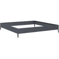 vidaXL Lit surélevé Anthracite 100x100x18,5 cm Acier