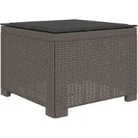 vidaXL : Canapé de jardin pour 1 personne avec coussins, imitation rotin, plastique PP, gris clair