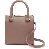 Ted Baker Cuir sac à épaule bandoulière sac à main Reniya Bar Detail Small Tote Bag Taupe