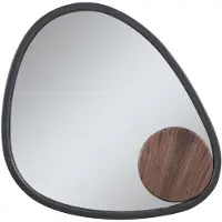 AEA Miroir décoratif élégant pour salle à manger, avec détails en bois et cadre design gris