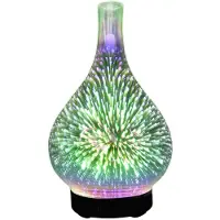SEM Humidificateur d'air USB 3D avec veilleuse LED 7 couleurs Noir Prise UE