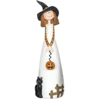 Jojomino Figurines et statues de sorcières d'Halloween Décoration d'intérieur Sorcières en résine Sculpture d'elfe mignonne C