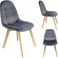 Jumi Chaise COLIN, couleur grise (avec pieds et vis) (nouveau code)