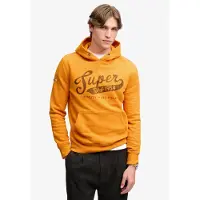 Superdry Vintage Script Hoodie Orange L Homme
