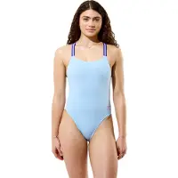 Speedo Solid Comfort V-back Swimsuit Bleu 34 Femme