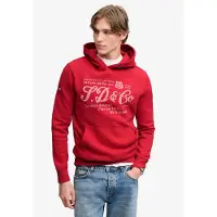 Superdry Vintage Script Hoodie Rouge L Homme