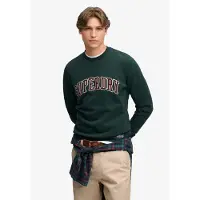 Superdry Sweat-shirt 'Athletic' crème / marron / sapin