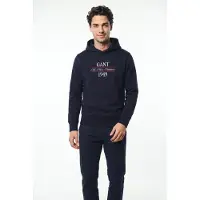 Gant pour homme. 2067157 Sweat à Capuche Graphique marine (L), Casuel, Coton