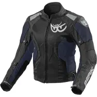 Berik Veste textile pour moto Vephe, modèle pour femme, noire et bleue, taille 38