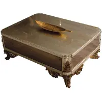 Casa Padrino Luxe Table basse baroque antique argent / cuivre / or - Table de salon baroque miroir - Meubles de salon de style baroque - Meubles baroques - Meubles de luxe de style baroque
