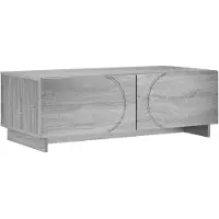 vidaXL Table basse Sonoma gris, 102 x 50,5 x 35 cm, en panneaux de particules