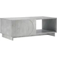 vidaXL Table basse, gris béton, 95 x 50,5 x 35 cm, matériau de bois