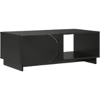 vidaXL Table basse noire, 95 x 50,5 x 35 cm, en panneaux de particules