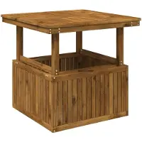 vidaXL : Table de jardin en bois d'acacia massif, réglable en hauteur