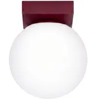 Sollux Plafonnier YOLI 1 bordeaux 1xG9 8W acier/verre 14.5x12x12cm Lighting