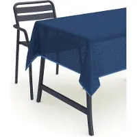 Texpot Nappe pour table de jardin, en mousse souple, diamètre 140 cm - bleue