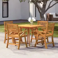 Prolenta Maison Exclusive - Ensemble de salle à manger de jardin 5 pièces en bois massif d'acacia