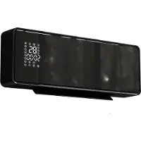 HOMCOM Chauffage mural en céramique 1000/2000W, radiateur électrique, ventilateur, thermostat, programmable hebdomadaire, oscillation, détection de fenêtre ouverte, minuterie 24 H, télécommande, noir
