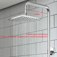 OEM Cabine de douche-WC encastrable cubique 50 x 50 cm - Pomme de douche à effet pluie avec effet miroir brillant