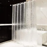 OEM Paroi de douche semi-transparente 180 x 180 cm - Renforcée en 3D et avec anneaux