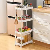 Famanu Organisateur mobile sur roulettes – Polyvalent pour la cuisine, la salle de bain, le bureau
