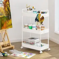 Famanu Organisateur mobile sur roulettes – idéal pour la cuisine, la salle de bain, le bureau et bien plus