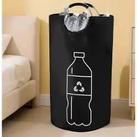 Famanu Rangement original pour bouteilles consignées - Bac à bouteilles de haute qualité avec couvercle et sac en plastique noir XL