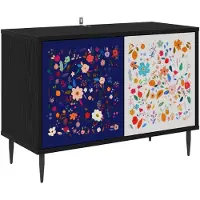 vidaXL Meuble TV MAINZ, 69 x 33 x 50,5 cm, noir, imitation chêne