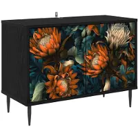 vidaXL Meuble TV LOCHEM, 69 x 33 x 50,5 cm, noir, imitation chêne