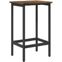 Syfax Tabouret en bois, finition chêne fumé, dimensions 40 x 32 x 74 cm. Matériau : bois composite