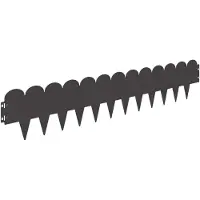 vidaXL Bordure de jardin, 10 pièces, 103 x 20 cm, acier, noir