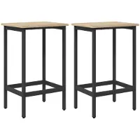 vidaXL Tabourets de bar, lot de 2, en bois imitation chêne Sonoma, 40 x 32 x 64 cm