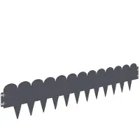 vidaXL Bordure de jardin, 20 pièces, 103 x 20 cm, acier, anthracite