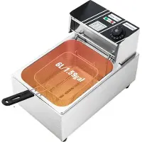 OEM Friteuse, capacité de 6 litres, construction en acier inoxydable, couleur blanche