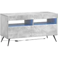 vidaXL , meuble TV LED, 5 pièces, gris béton, matériau de bois