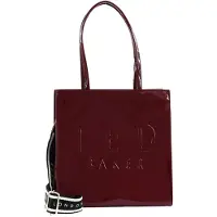 Ted Baker sac à épaule Iconica Webbing Small Icon Bag Oxblood rouge foncé
