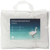 Syfax Ensemble de couettes en duvet de canard, 90% duvet de canard FULDA, comprenant 3 pièces, dimensions 200 x 200 cm, couleur blanche