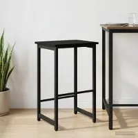 Prolenta Maison Exclusive - Tabouret de bar noir, imitation chêne, 40 x 32 x 64 cm, matériau composite en bois