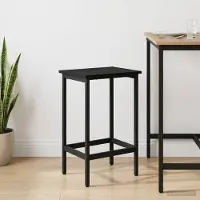 Prolenta Maison Exclusive - Tabouret de bar en chêne noir, dimensions 40 x 32 x 74 cm, matériau : bois composite