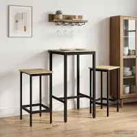 Prolenta Maison Exclusive - 2 tabourets de bar en bois stratifié, chêne Sonoma, dimensions : 40 x 32 x 64 cm