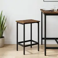 Prolenta Maison Exclusive - Tabouret de bar en chêne fumé, dimensions 40 x 32 x 64 cm, matériau : bois composite